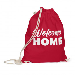 Welcome Home - Organic cotton drawstring bag