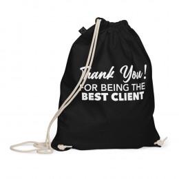 Thank You Client - Organic cotton drawstring bag