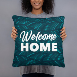 Welcome Home Pillow - Plant Pattern